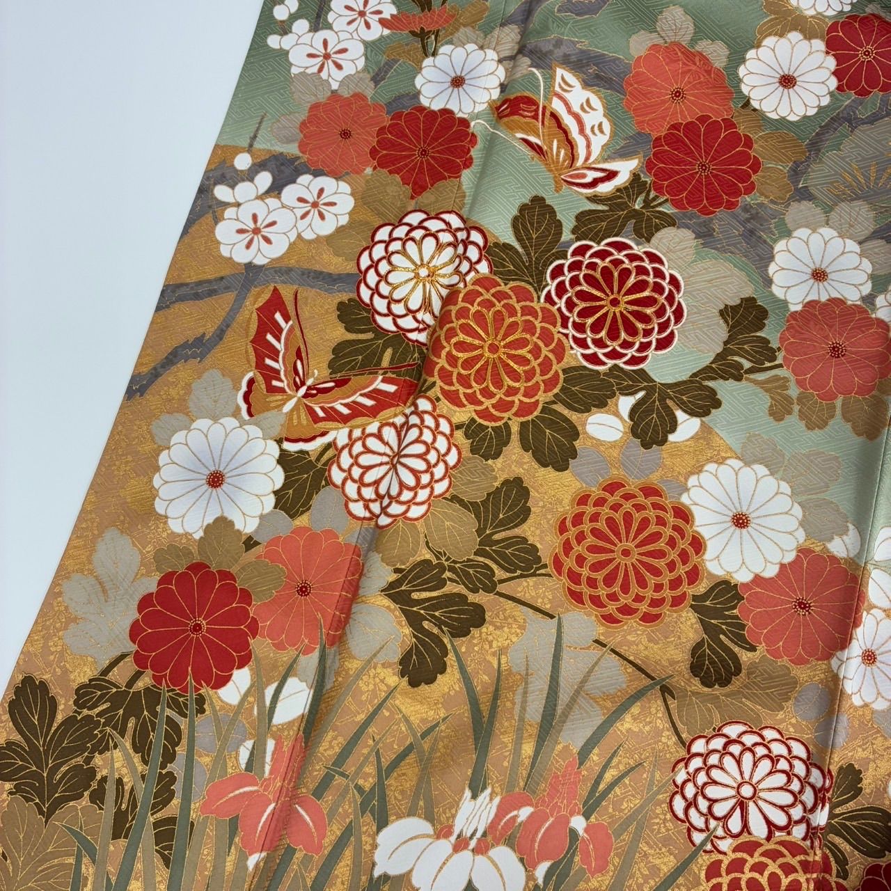 振袖 金駒刺繍 華やかな染め 豪華金彩 正絹 着物 MK-1268 - メルカリ
