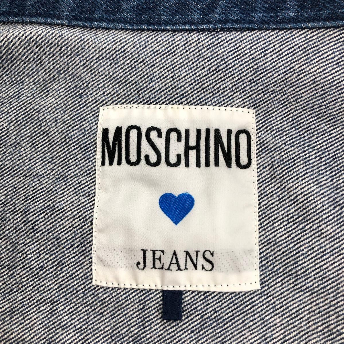 MOSCHINO モスキーノ 金ボタンデニムジャケット ブルー レディース