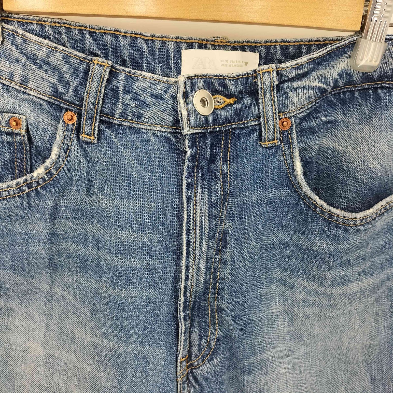 ユーズドフルギ USED古着 JOSE MOON ZIP DAMAGE DENIM レディース 34
