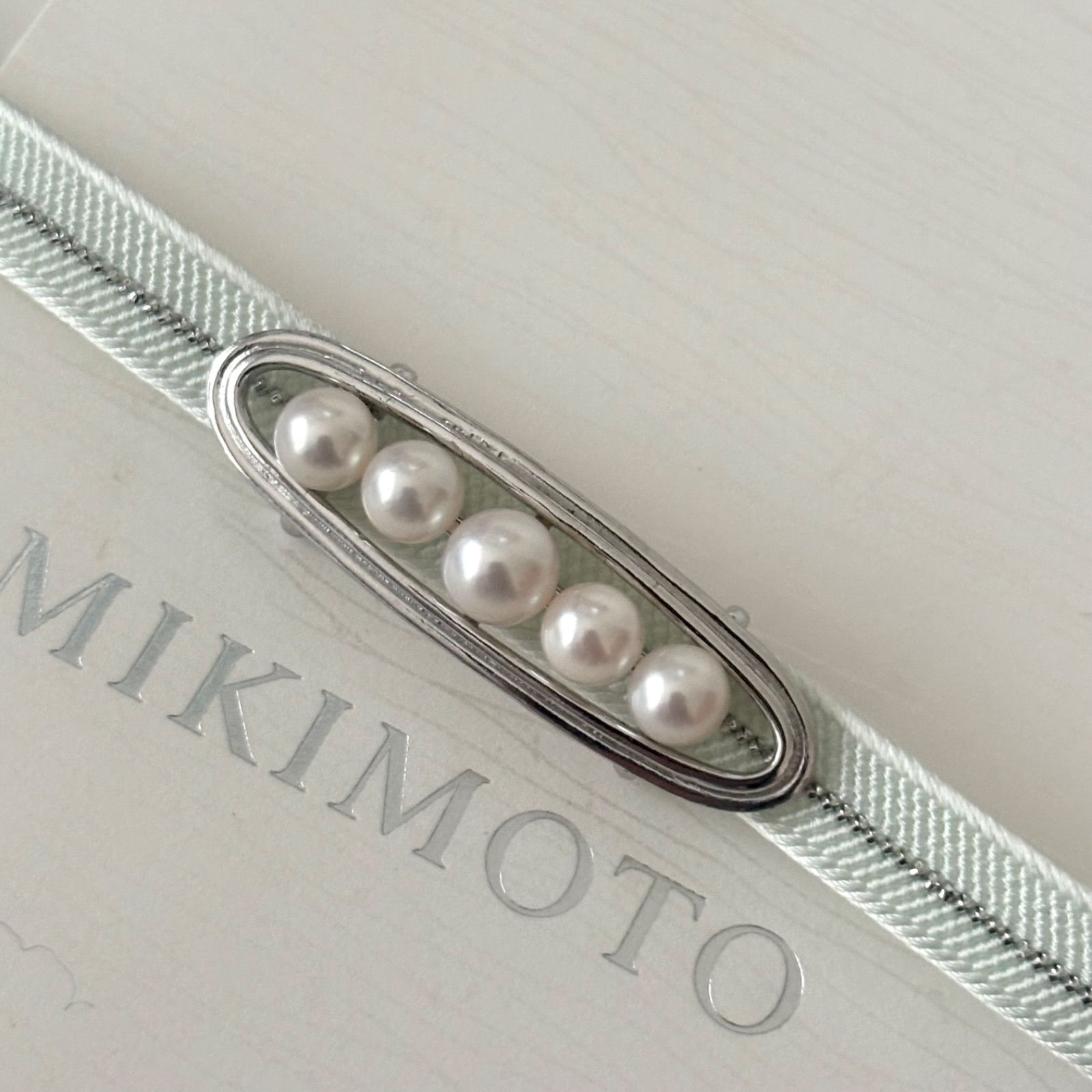 125【ミキモト】シルバー パール 帯留め 帯紐 - メルカリ