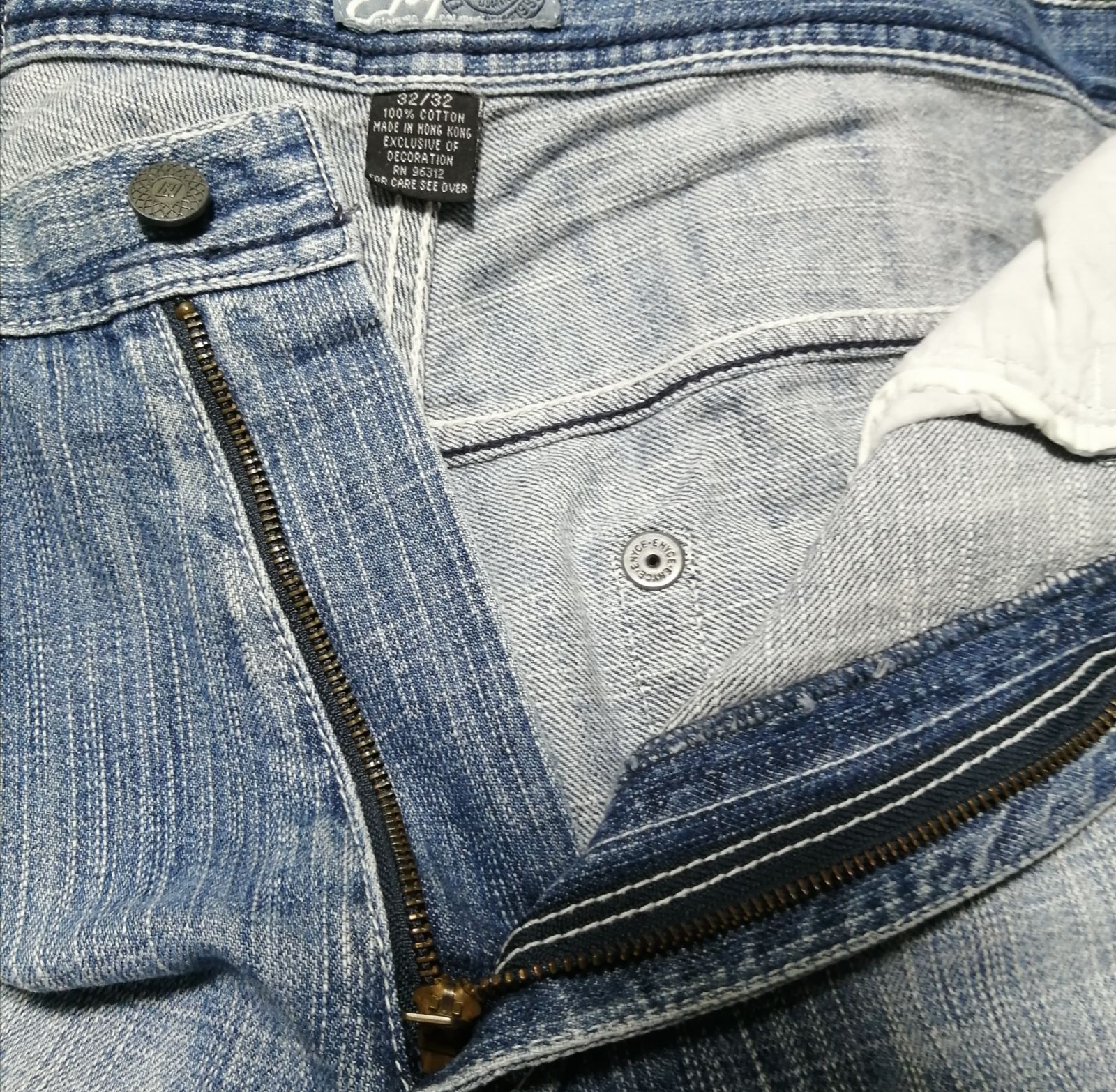 ENYCE 規格外 刺繍 極太 デニム W32 bboy BIGサイズ バギー ENYCE 極太