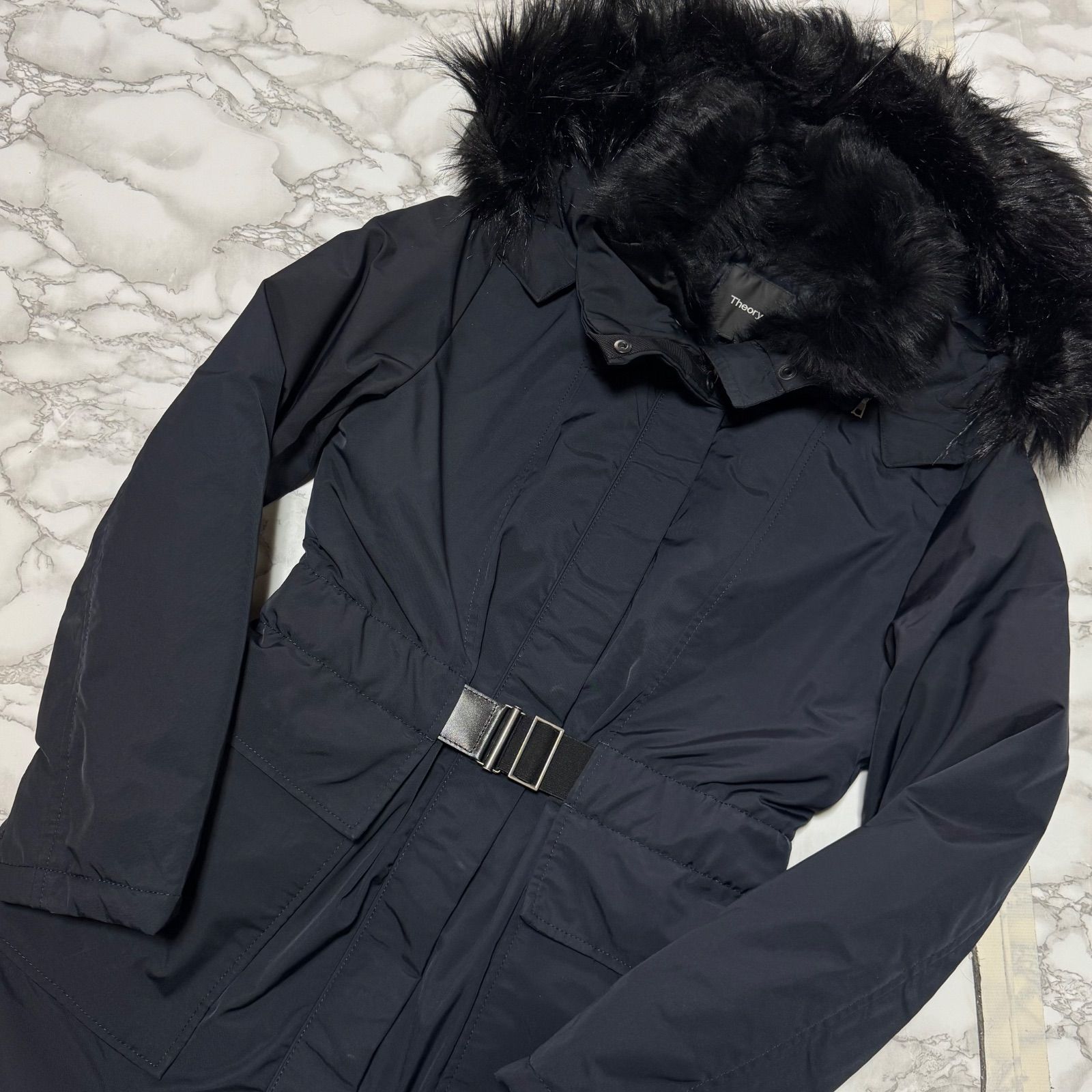 希少【THEORY セオリー 【商品名】ELYONA D MEMORY TWILL /ファー