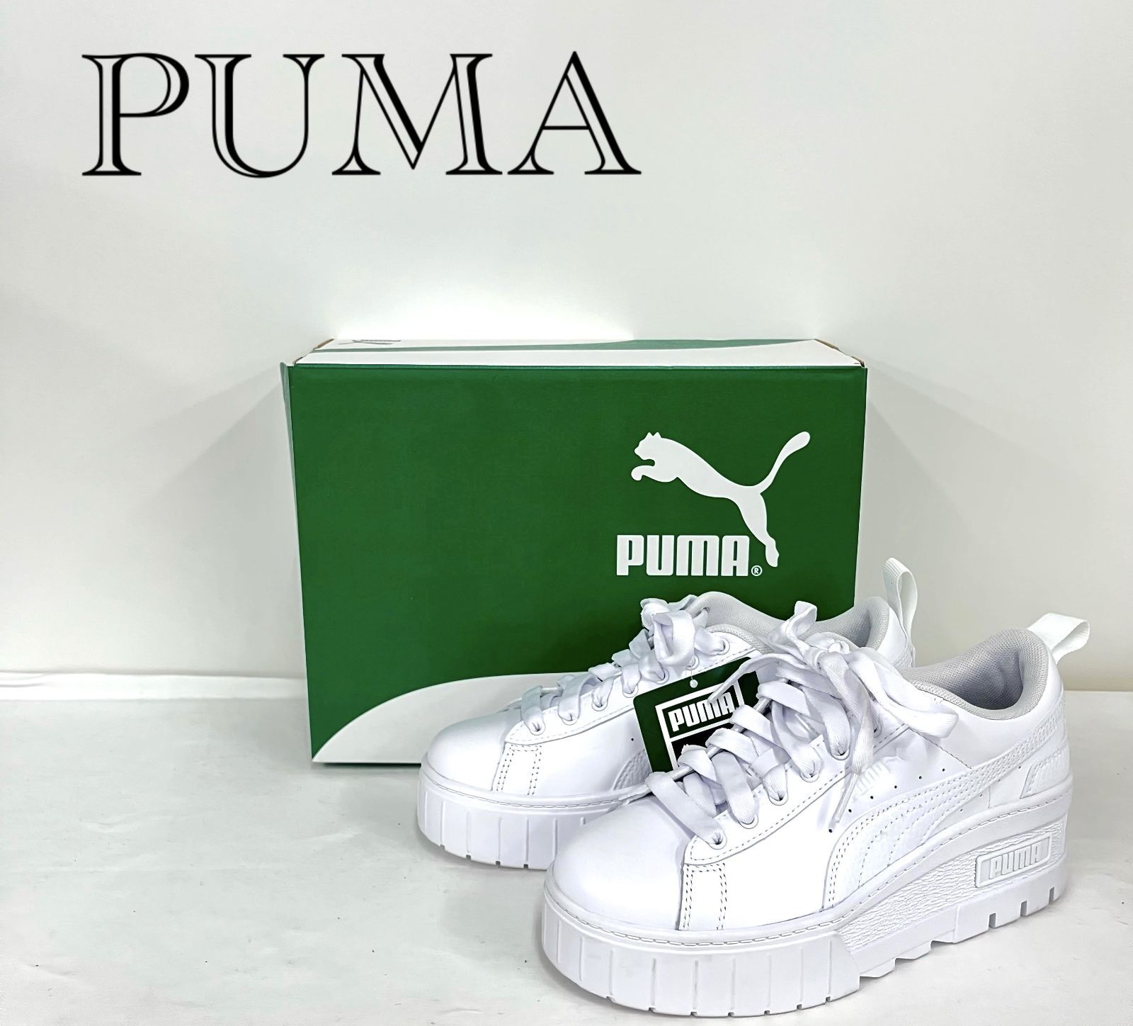 PUMA メイズ ウェッジ スウェード ウィメンズ 厚底 25cm