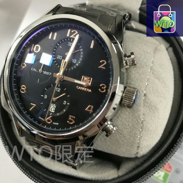 TAG HEUER タグホイヤー カレラ クロノグラフ ブラック メンズ自動巻き