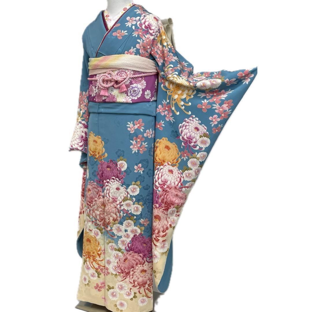 着物と帯 時流】L25896t◇正絹 振袖7点◇必要な物全て揃うセット