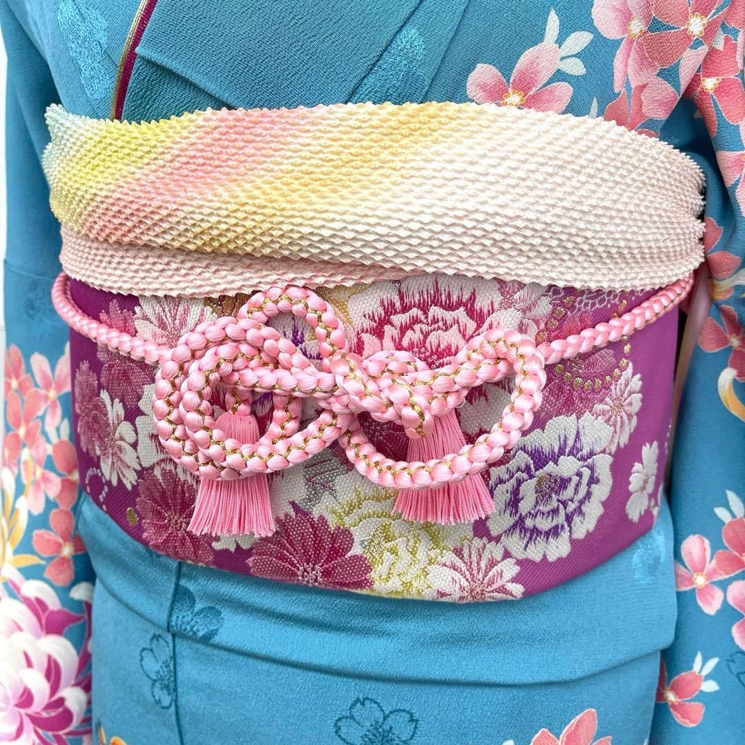 着物と帯 時流】L25896t◇正絹 振袖7点◇必要な物全て揃うセット