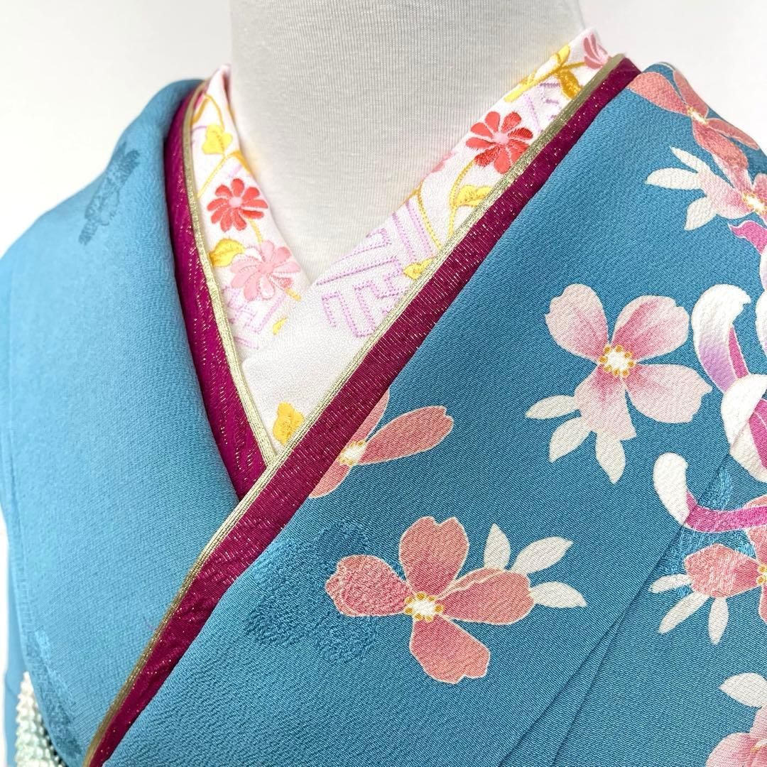 着物と帯 時流】L25896t◇正絹 振袖7点◇必要な物全て揃うセット