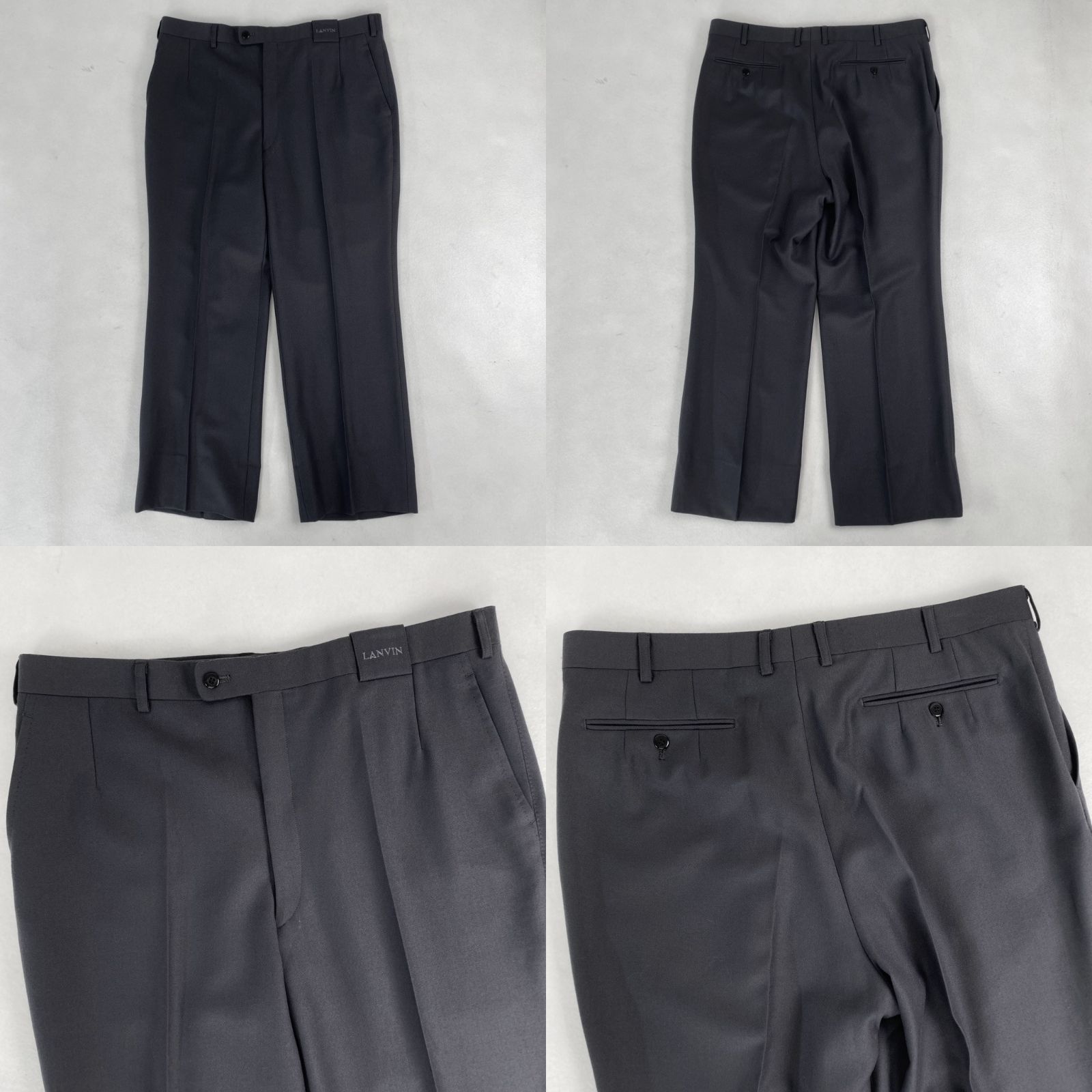 ランバン スーツセットアップ ダブルスーツ LANVIN PARIS グレー L・XL