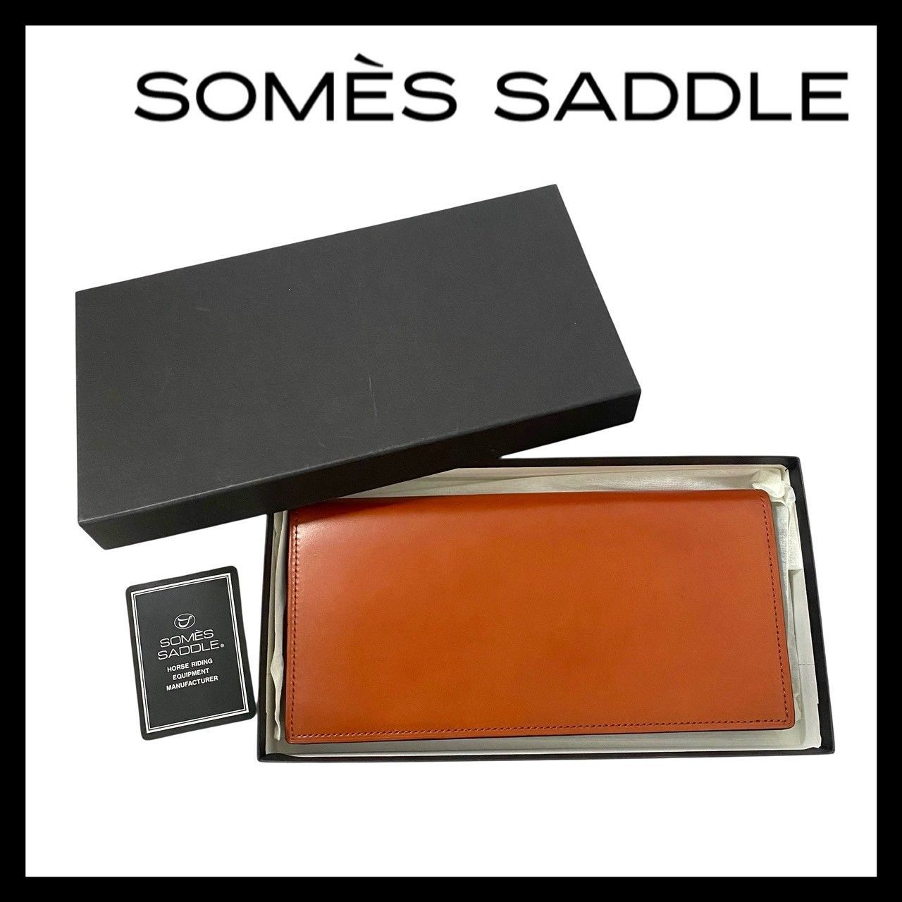 SOMES SADDLE】コードバン 長財布 馬尻革 レザー ブラウン/茶 HV-01