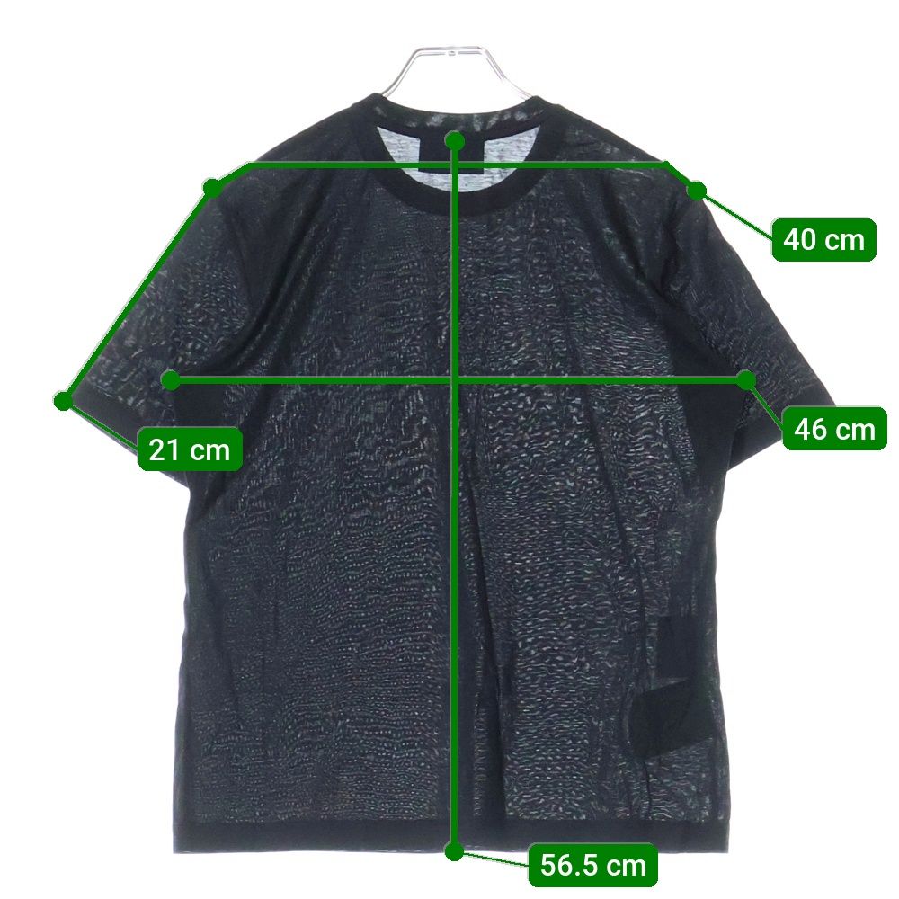 PRADA プラダ AD2022 クルーネック ショートスリーブ シアー カットソー 半袖 Tシャツ ブラック レディース TDNA976 S221 PRADA (プラダ) AD2022 クルーネック ショートスリーブ シアー