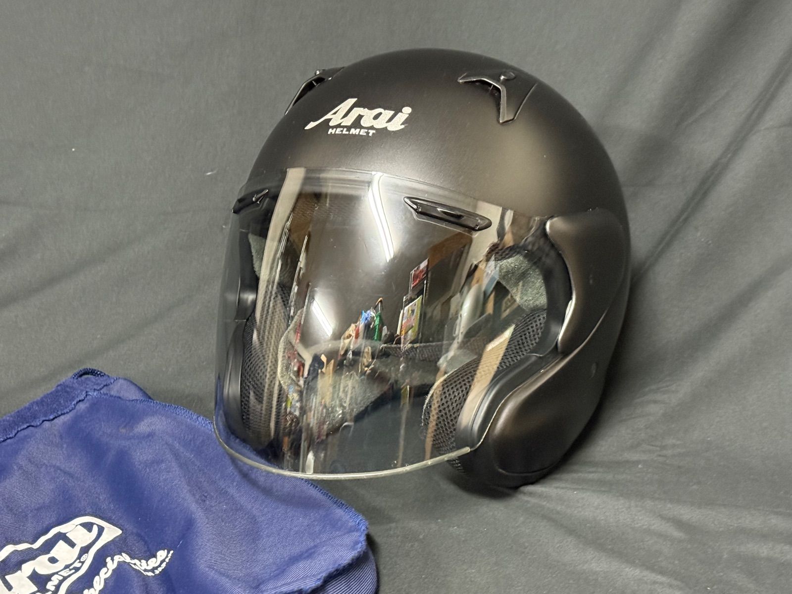 『専用袋付き』Arai ジェットヘルメット MZF SNELL Arai アライ ジェットヘルメット SNELL MZF MZ-F 白 ヘルメット
