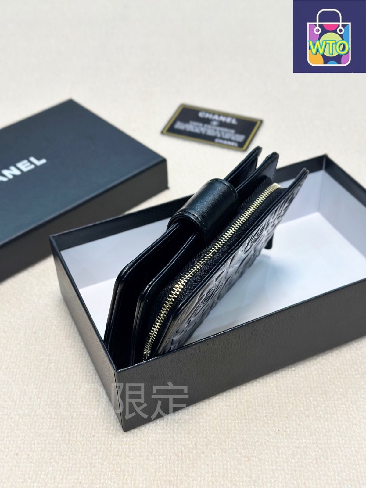 本日特価] シャネル レディース ウォレット カメリアデザイン ブラック