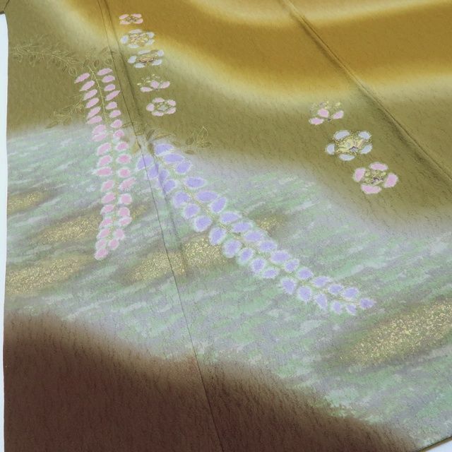 専用Y3675◇美品 正絹 作家物落款 春水 金駒刺繡 手縫い仕立て 訪問着 百華❀Y2398◇美品 蘇州総刺繡 螺鈿 金駒 手縫い仕立て 袷 正絹 訪問着