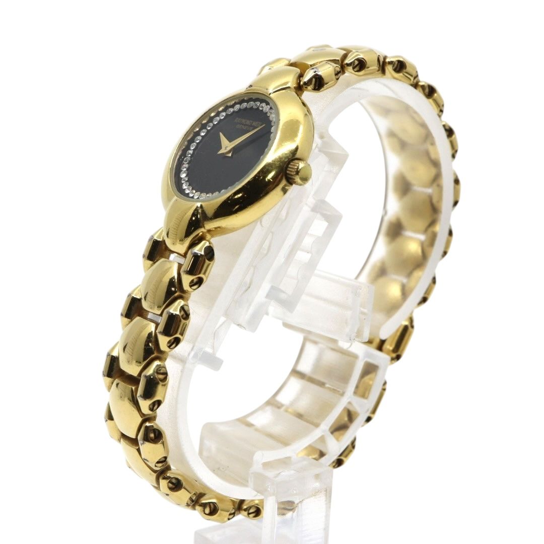 電池交換済】レイモンドヴェイル 腕時計 5842 レディース 18KGP ライン