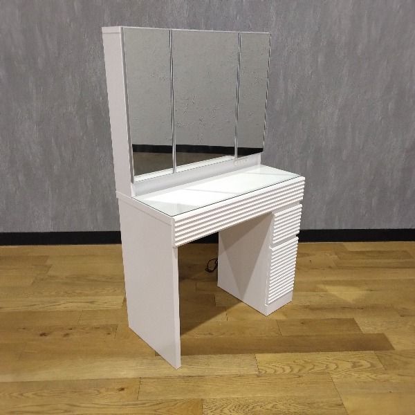 ドレッサー ホワイト フェンロー 三面鏡 鏡台中古