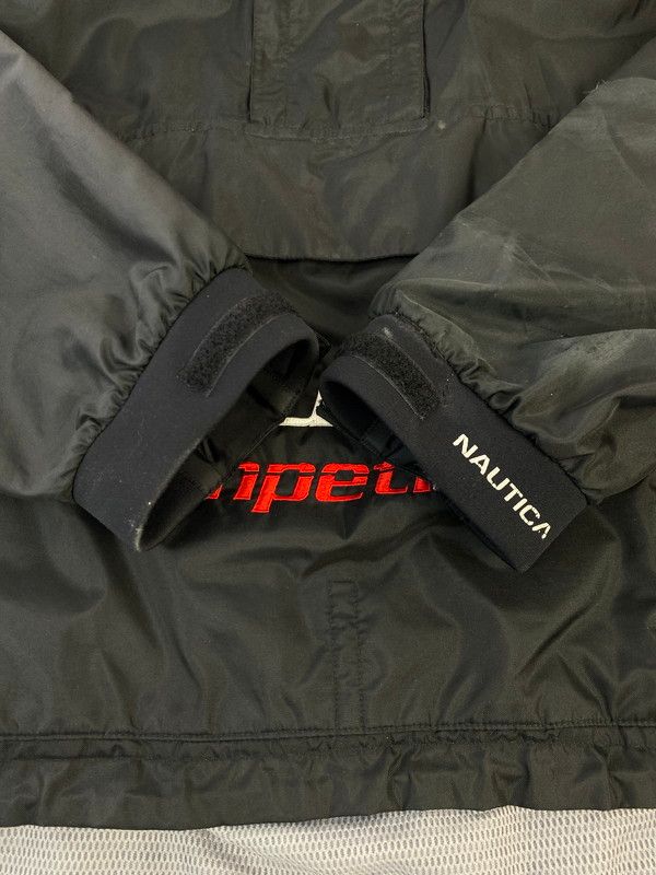 【品】NAUTICA ノーティカ COMPETITION 90S NYLON ANORAK JACKET BLACK ナイロンアノラックジャケット アウター 【146-251118-AS-7-min】