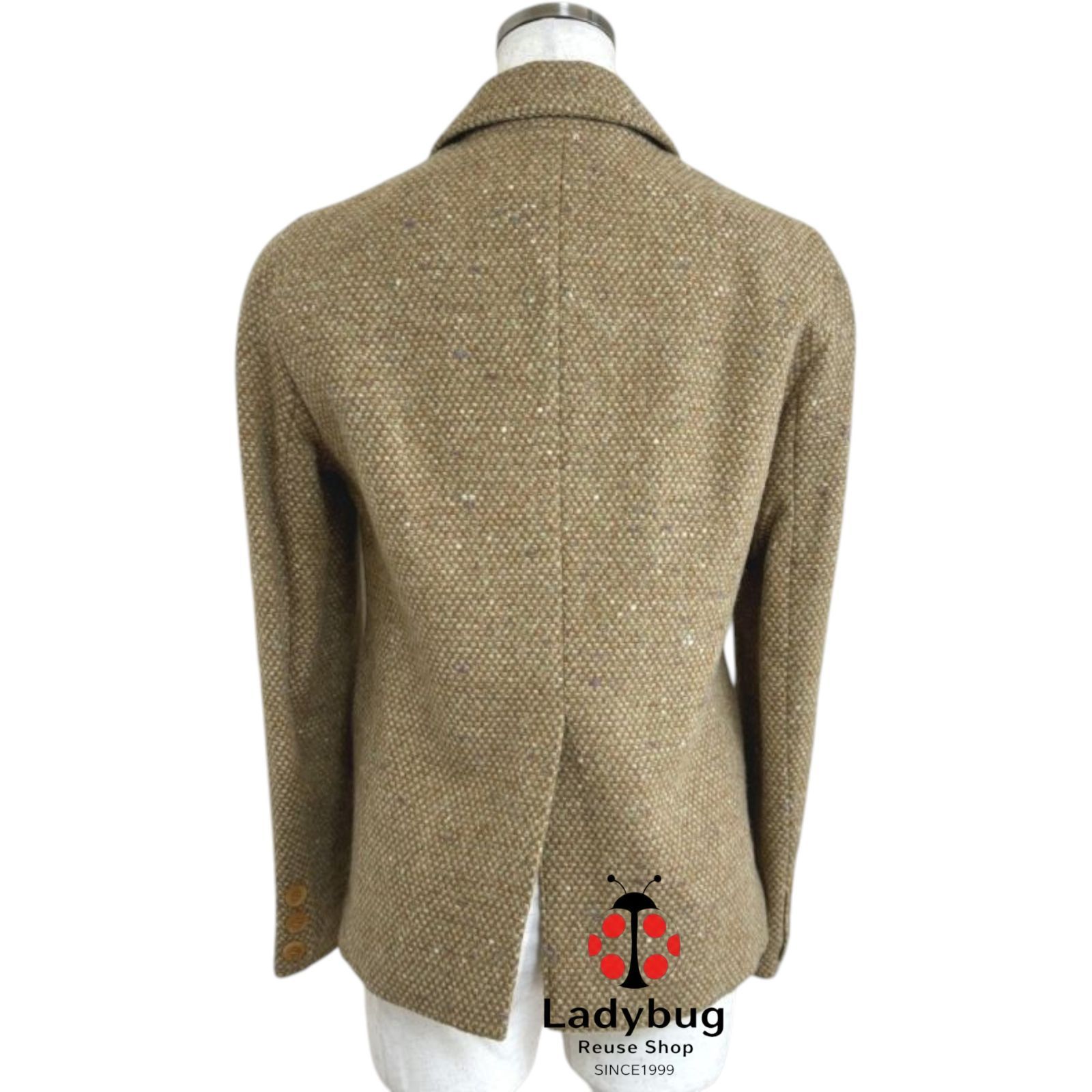 ミラオーウェン♪ミックスカラーミディステンカラーコート コクーン