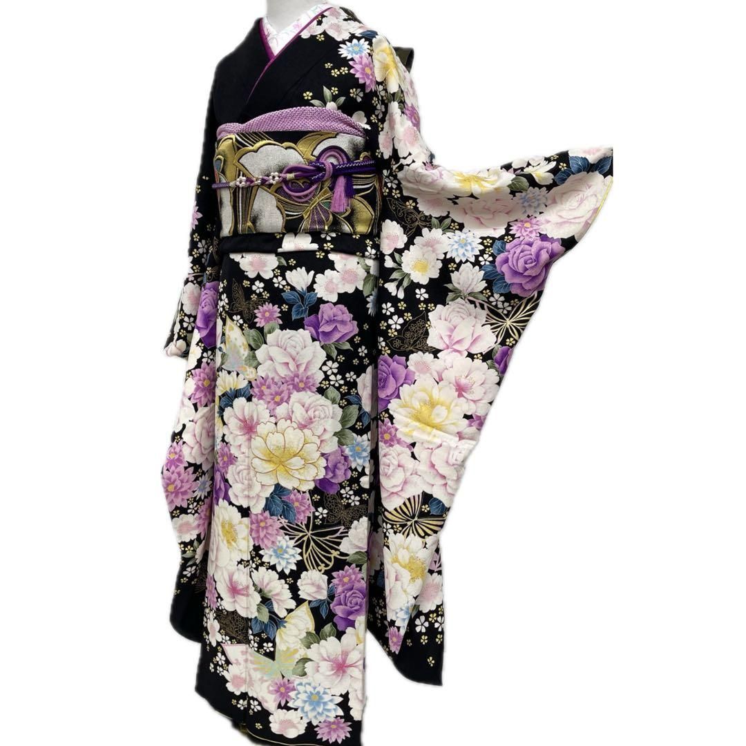 着物と帯 時流】L25895t◇正絹 振袖7点◇必要な物全て揃うセット