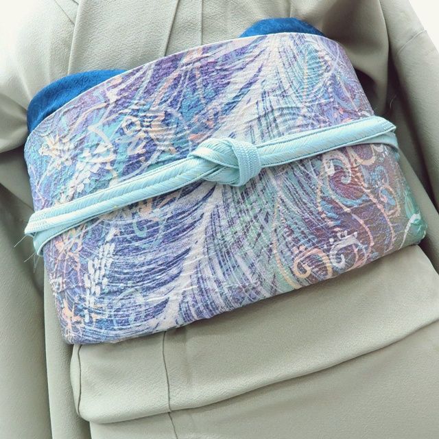 百華❀O-144◇美品未使用 正絹 着物 鵬翔 博多織 ふくれ織 袋帯 単品