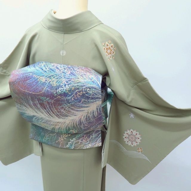 百華❀O-144◇美品未使用 正絹 着物 鵬翔 博多織 ふくれ織 袋帯 単品