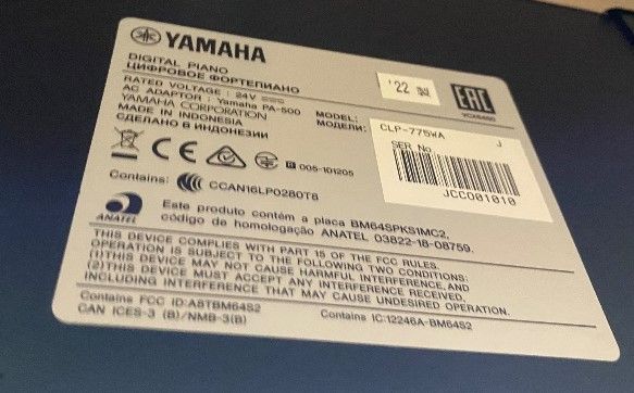 ☆77547【電子ピアノ】YAMAHA CLP775WA 22年製 - メルカリ