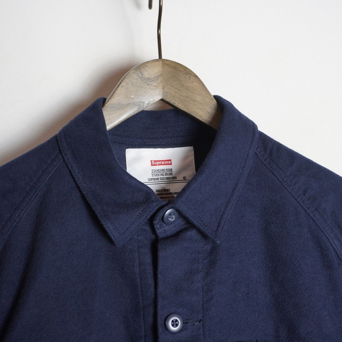 美品 国内正規 Supreme シュプリーム Moleskin Army Shirt 長袖シャツ