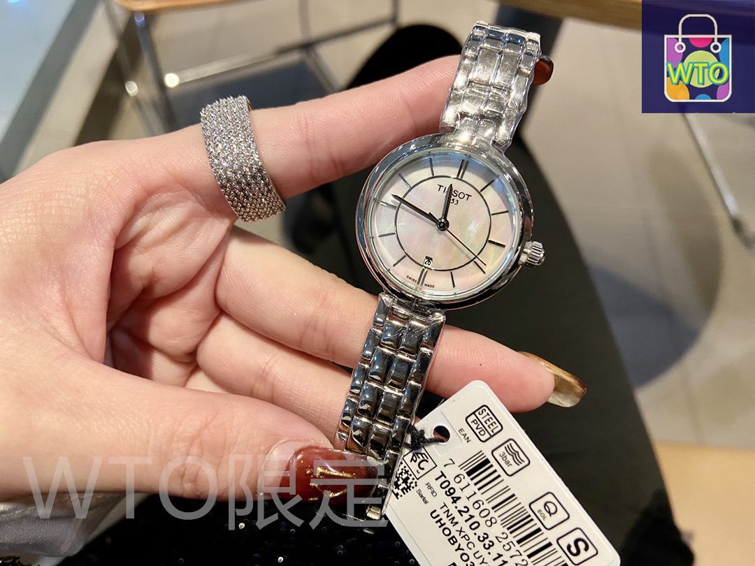 【稼動/未使用級】TISSOT フラミンゴ シェル文字盤 レディース 腕時計 稼動/未使用級】TISSOT フラミンゴ シェル文字盤 レディース 腕時計