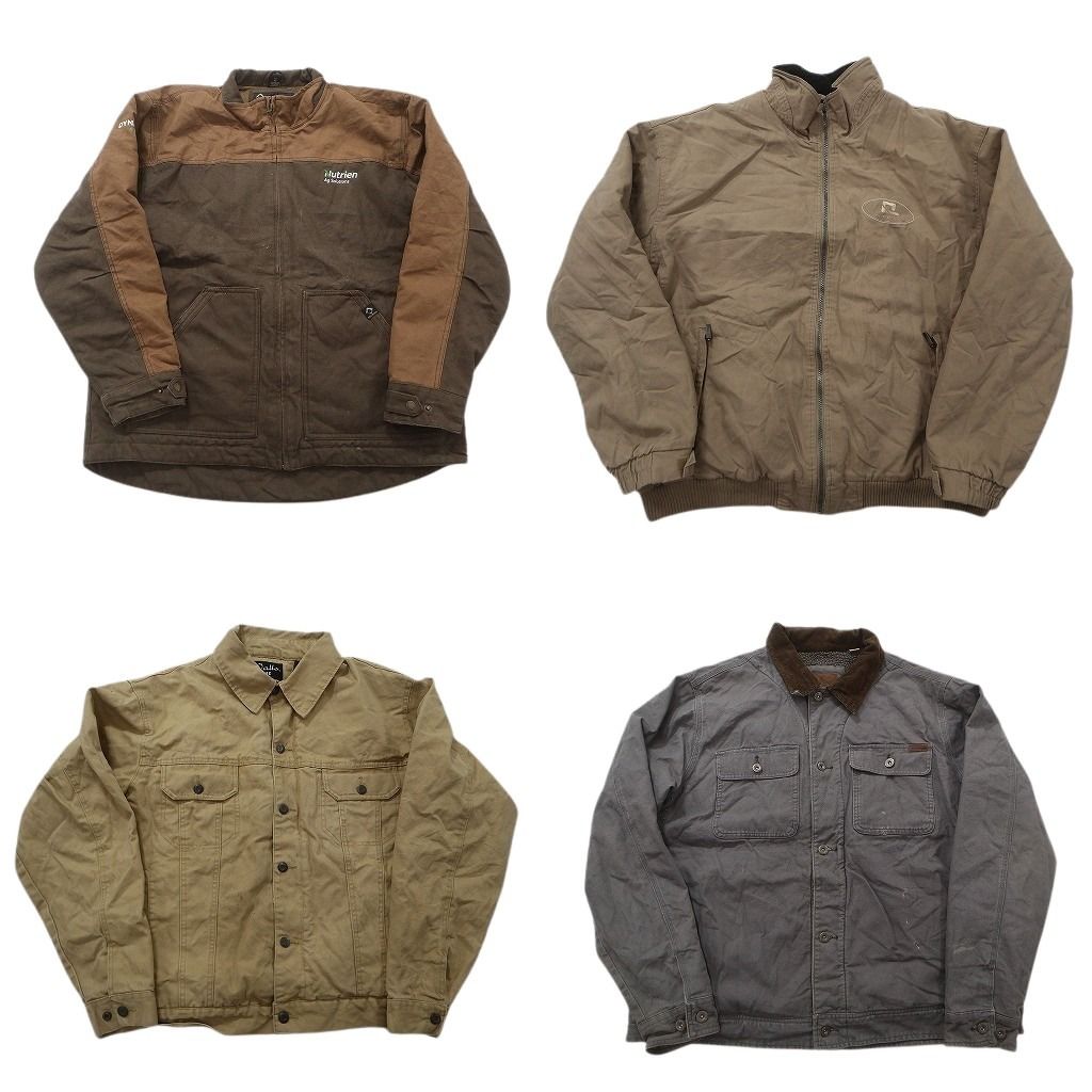 古着卸 まとめ売り ダック地 ジャケット 4枚セット (メンズ XL ) バイ  