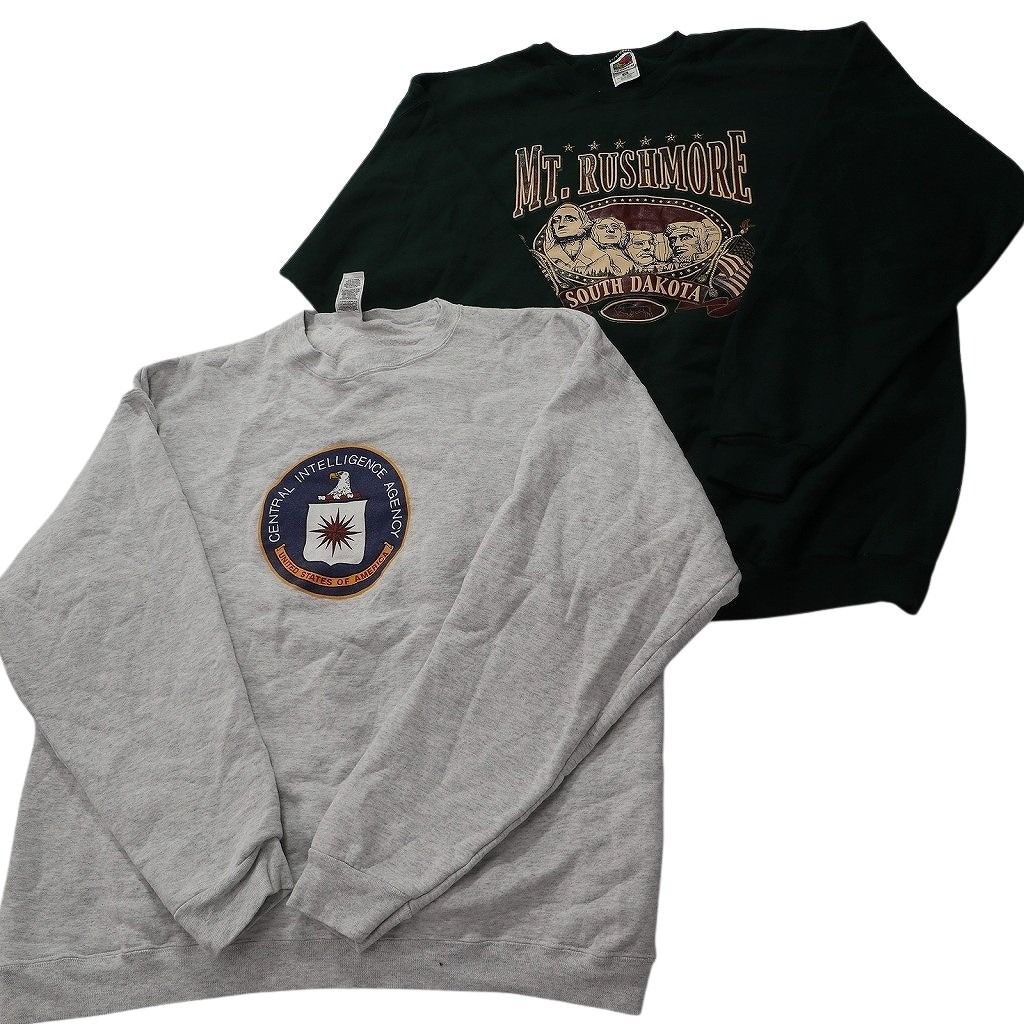 US 古着　長袖　まとめ売り 古着卸 まとめ売り カラー スウェット 8枚セット (メンズ 2XL /5XL