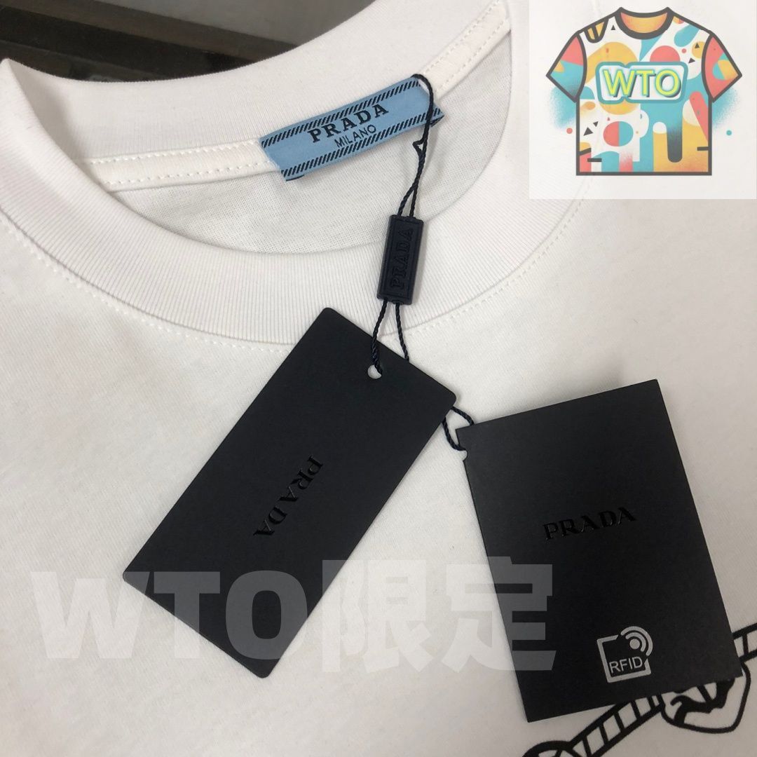 本日限定特価】PRADA 春夏 ロゴプリントTシャツ [本日特価|新品未使用