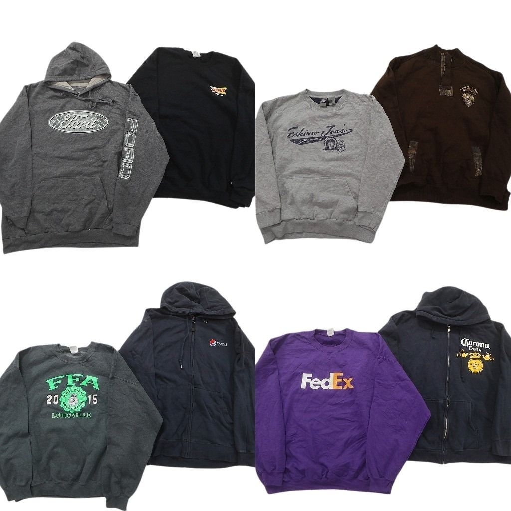 古着卸 企業系 スウェット 8枚セット (メンズ XL /2XL /3XL ) フォード