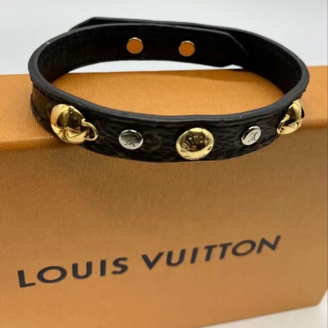 美品⭐LOUIS VUITTON ルイヴィトン ブラスレ モノグラム レザー
