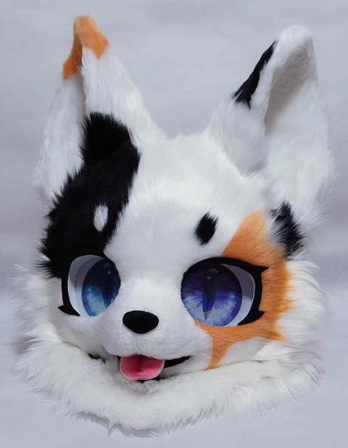 ☆着ぐるみヘッド 猫 NO.436 白 全頭ヘッド ケモノ ファースーツ