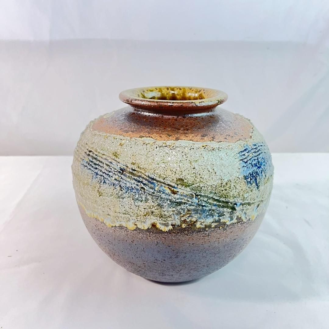 信楽焼 花瓶 高級陶器 三彩花 共箱 証明書あり - メルカリ