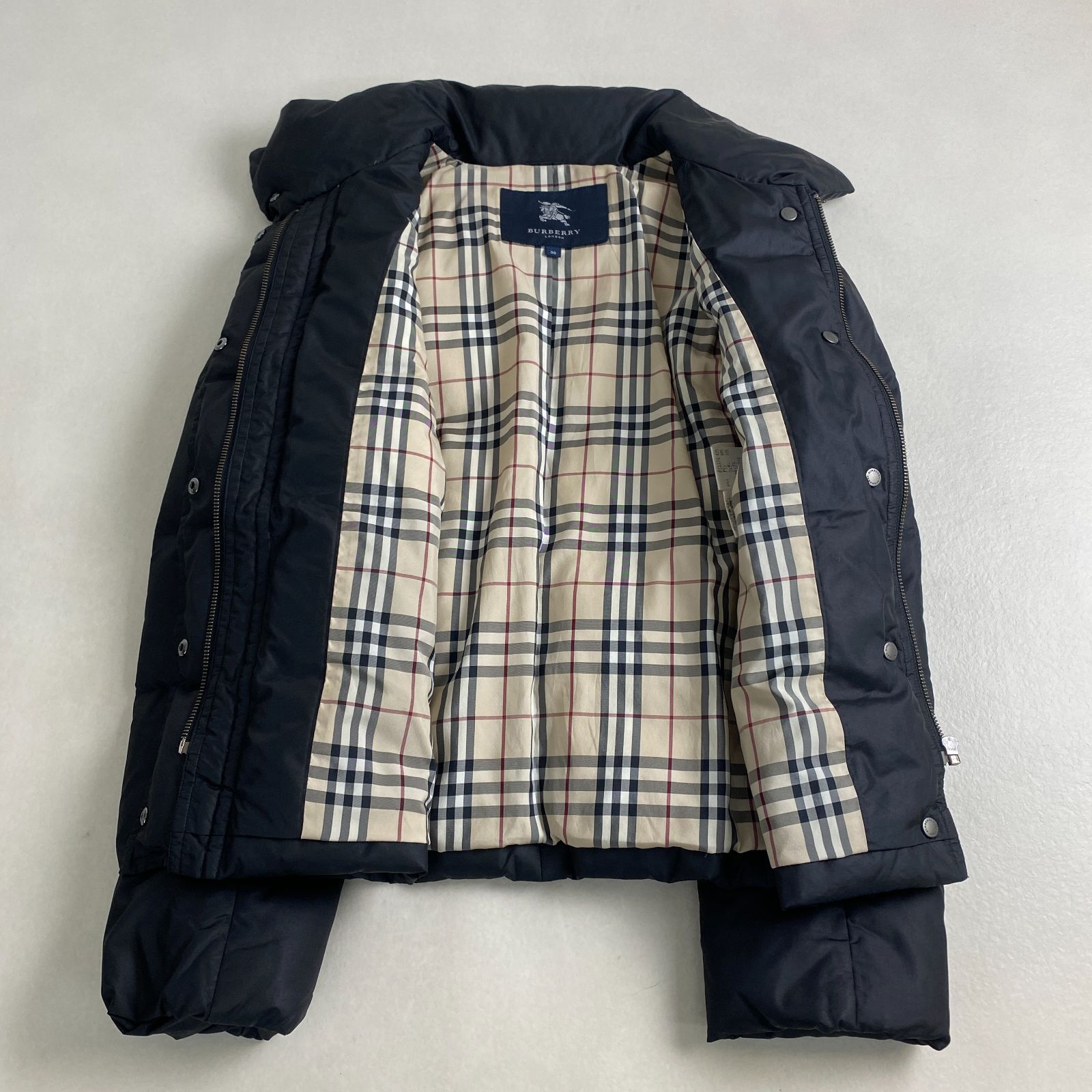 バーバリーロンドン ダウンジャケット ノバチェック ベルト Burberry