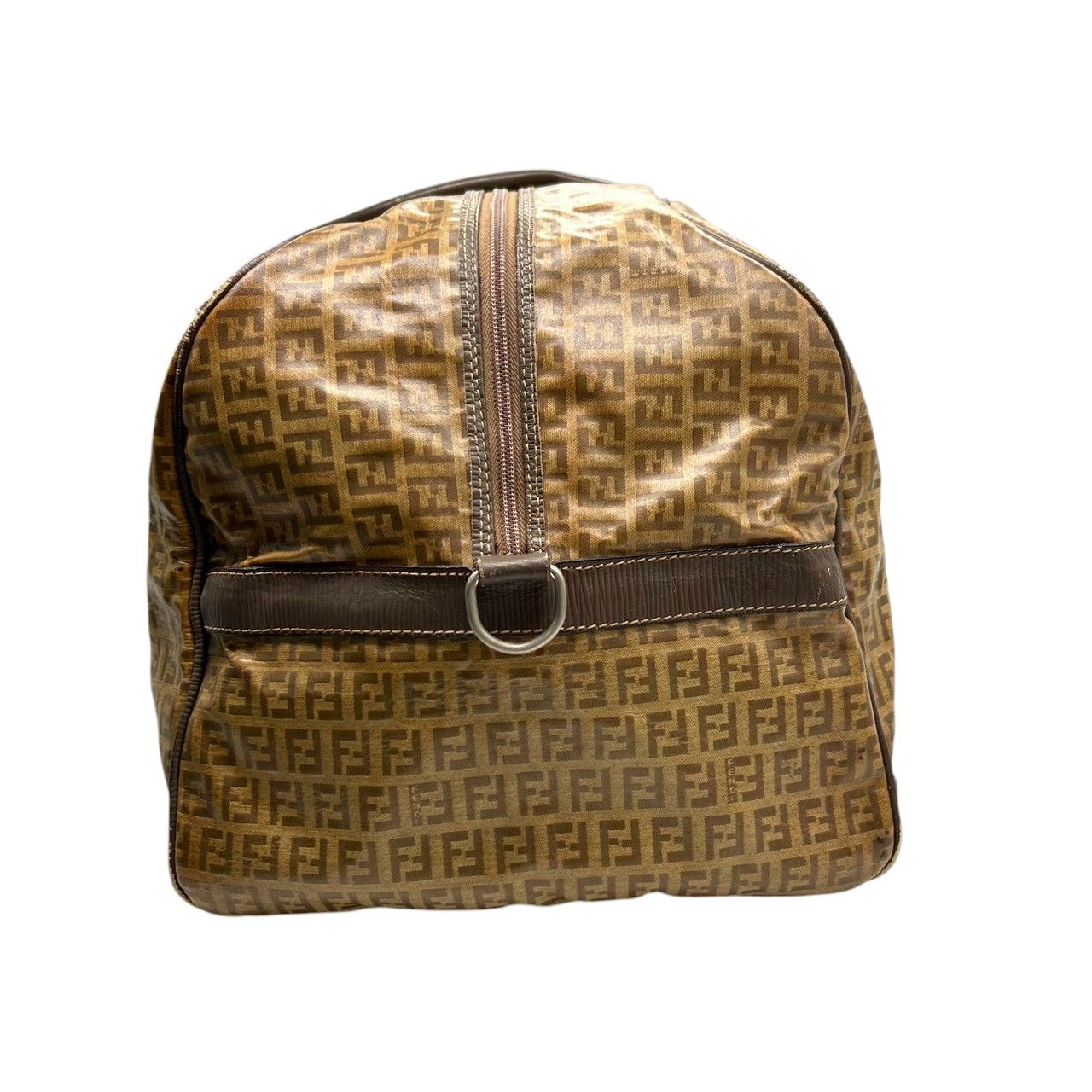 【FENDI】2wayボストンバッグ　ズッカ柄　ゴールド金具　PVC ブラウン FENDI】2wayボストンバッグ ズッカ柄 ゴールド金具 PVC ブラウン 楽天