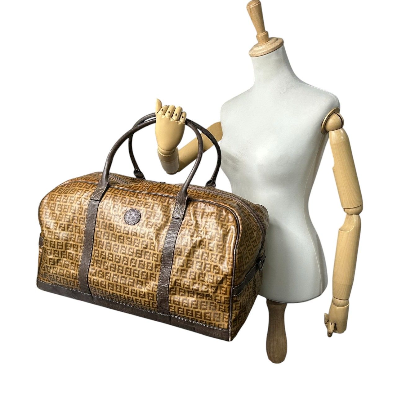 フェンディ FENDI ボストンバッグ 2WAY ショルダーバッグ ズッカ柄 FF