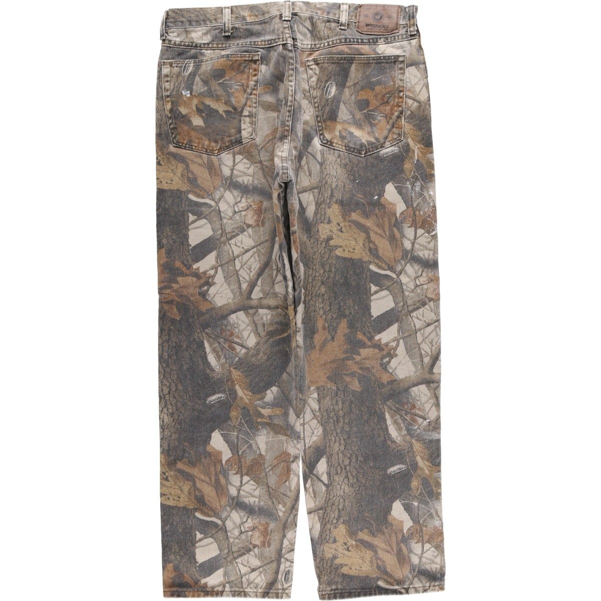 古着 ラングラー 迷彩 リアルツリーカモ 総柄 ダブルニー デニムパンツ W40 古着 ラングラー 迷彩 リアルツリーカモ 総柄 ダブルニー デニムパンツ