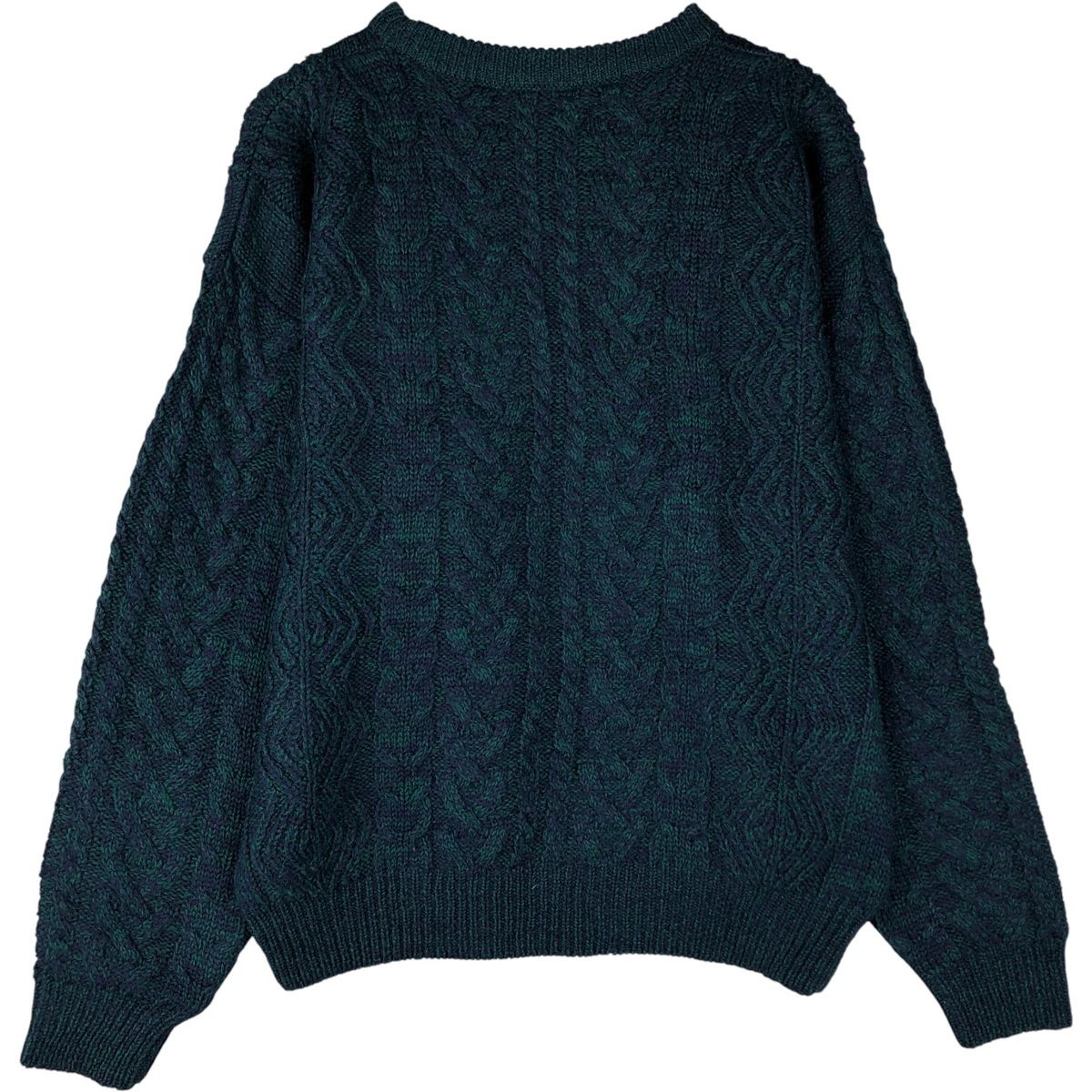 90s エディーバウアー 黒タグ ニット ブルー L 古着 80~90年代