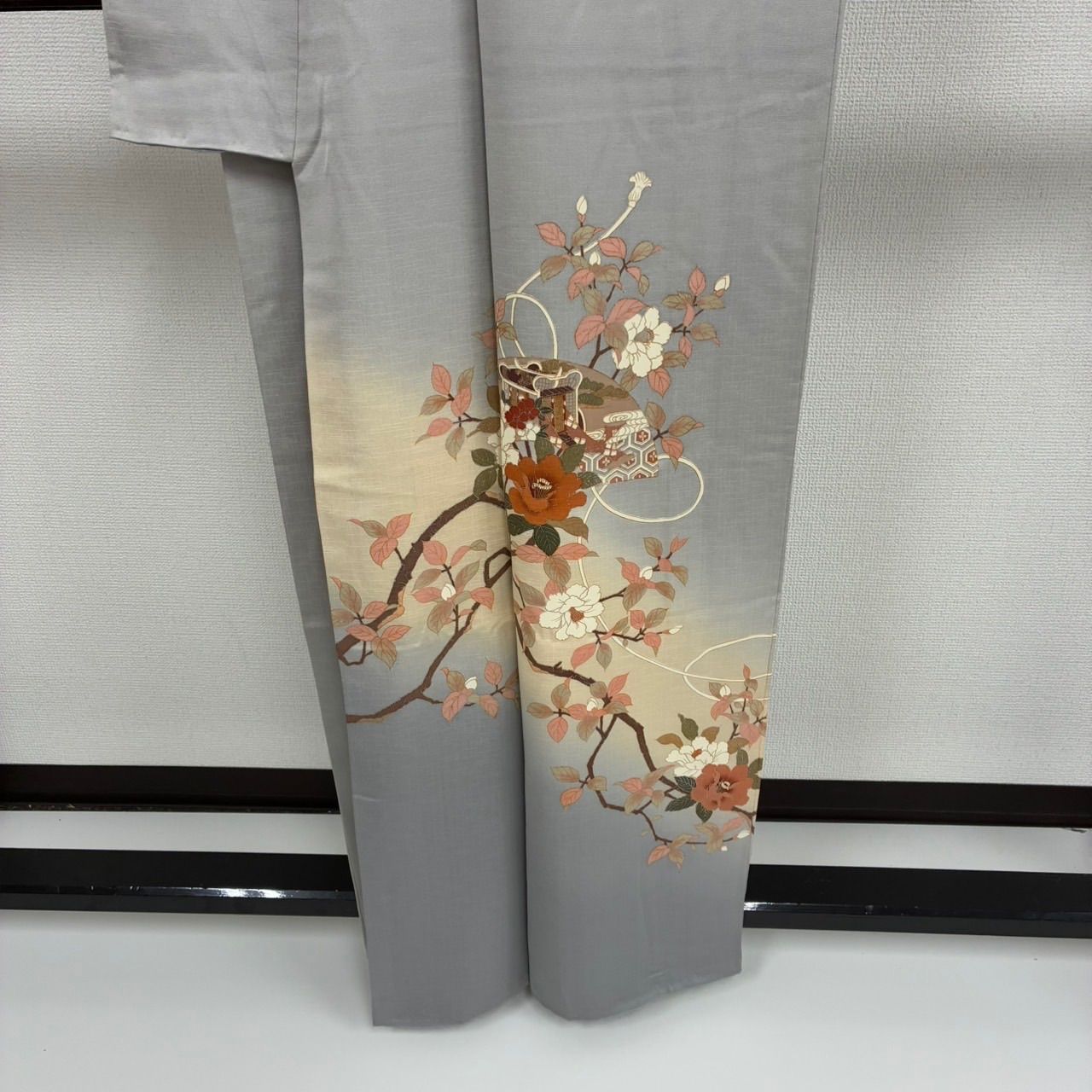 付下げ 金彩 裄66 上品な染め 紋無し 訪問着 正絹 着物 MK-1275 - メルカリ