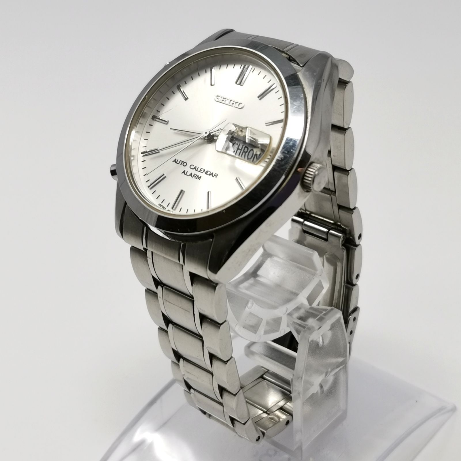 SEIKO ダンシングハンズ オートカレンダーアラーム 66 M 26 8050 シルバー 電池ないため動作未 クオーツ 管理番号