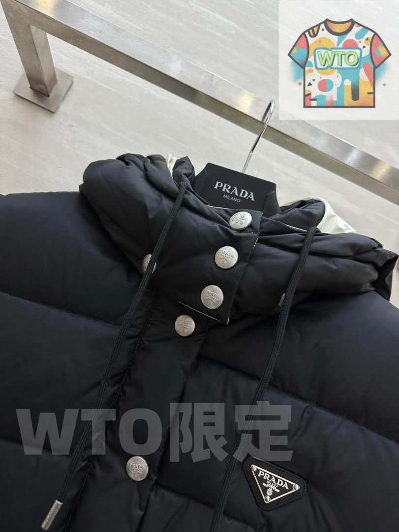 【PRADA】ブラック ダウンベスト フード付き Yahoo!オークション - PRADA プラダ 2WAY仕様 フード付き ダウンベ