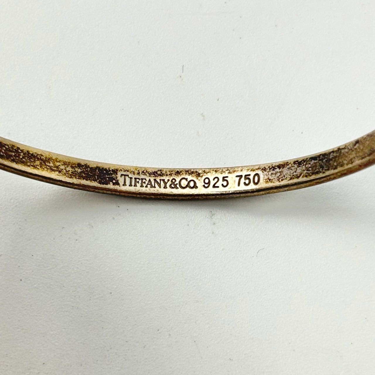 ティファニー SV925/18K フックバングル ティファニー SV925/18K