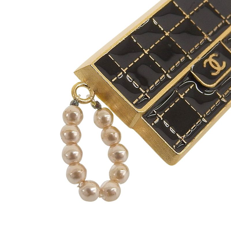 シャネル CHANEL バッグ リボン ココマーク フェイクパール ピン
