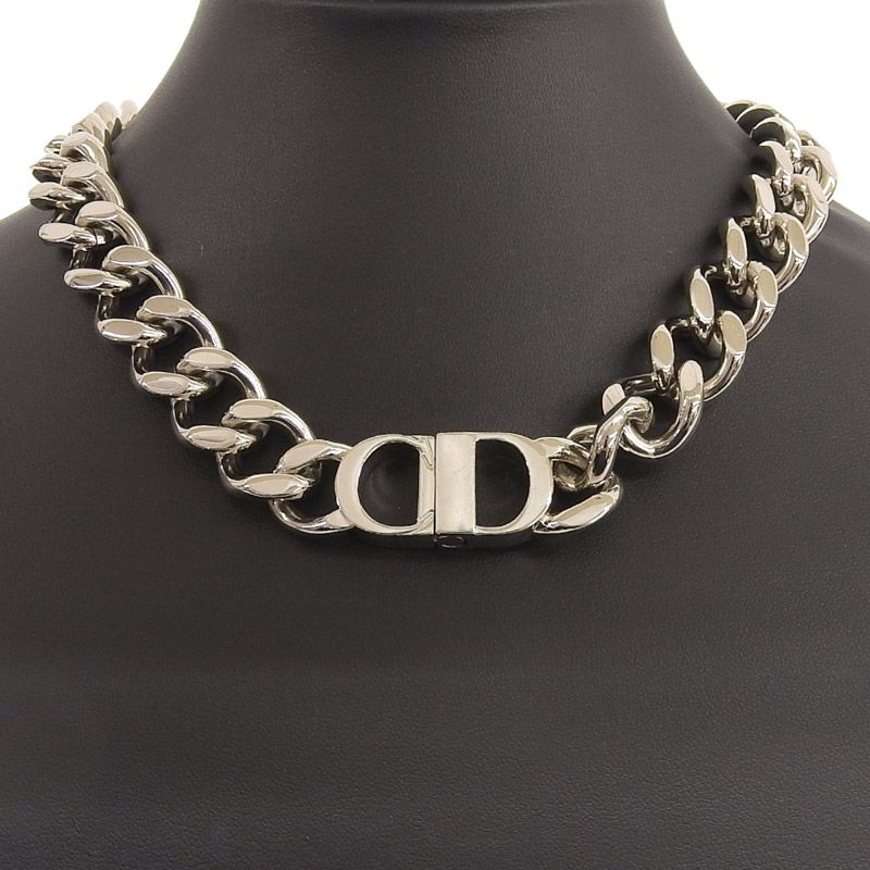ディオール CHRISTIAN DIOR CD Icon チェーンリンクネックレス 真鍮