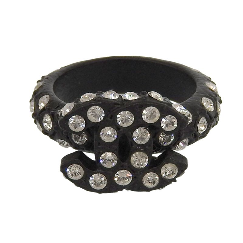 シャネル クローバー リング プラスチック / ラインストーン 14号