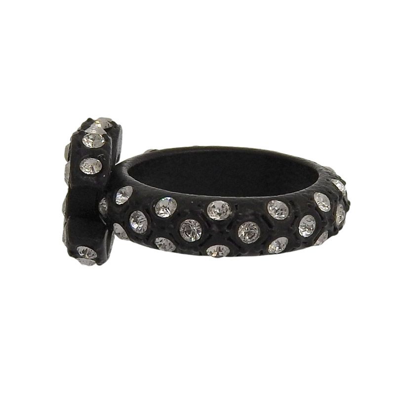 CHANEL シャネル リング 指輪 ラインストーン ココマーク 黒 ゴールド CHANEL シャネル リング/指輪 ココマーク ラインストーン ブラック 12