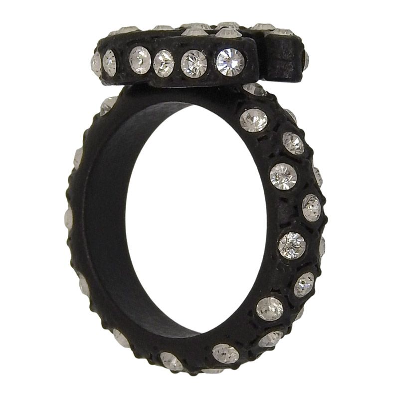 CHANEL シャネル リング 指輪 ラインストーン ココマーク 黒 ゴールド CHANEL シャネル リング/指輪 ココマーク ラインストーン ブラック 12