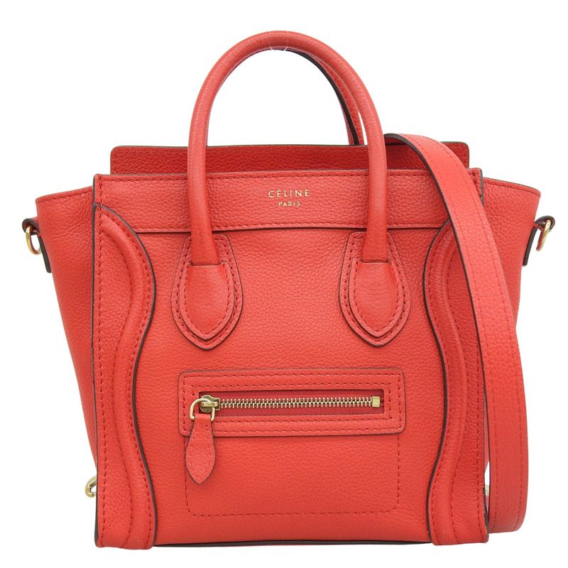 セリーヌ ラゲージ ナノ ナノショッパー ツイード レザー ショルダーバッグ セリーヌ ラゲージ ナノ ナノショッパー ツイード レザー ショルダーバッグ