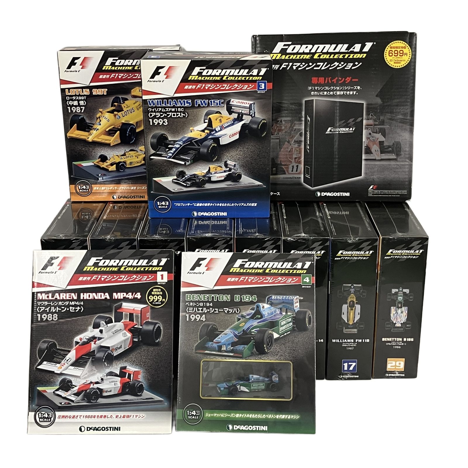 DeAGOSTINI 隔週刊 F1マシンコレクション 12点セット 専用バインダー付